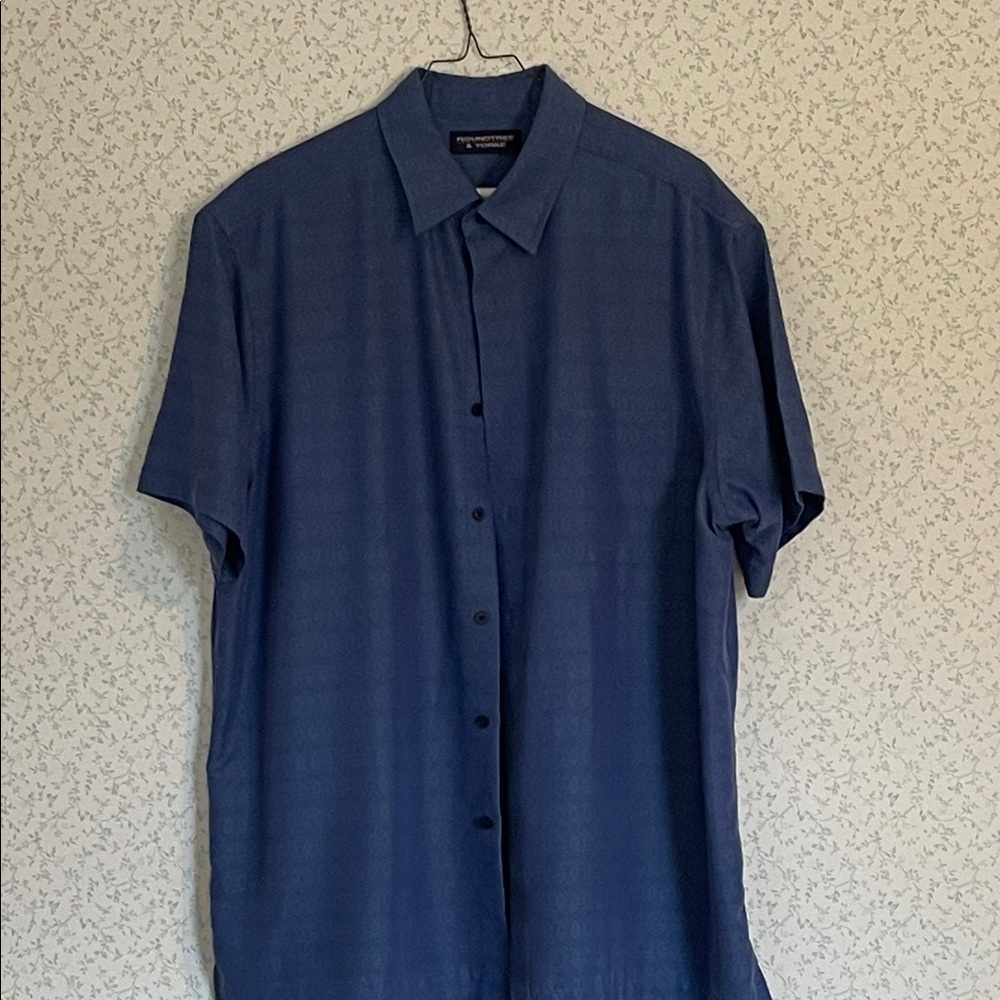 Men's Blue Short Sleeve Shirt